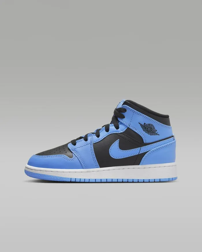 Kids Nike Jordan Air Jordan 1 Mid University Bluewhiteblack