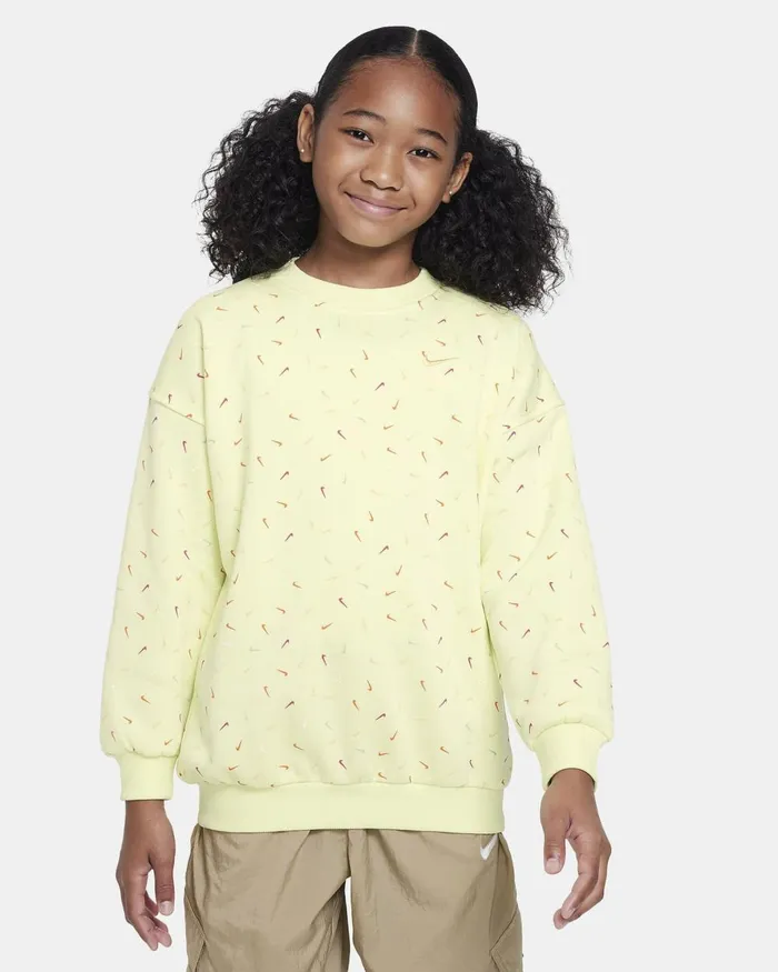 Kids Nike Older Kids 7 8211 15 Years Sportswear Club Fleece Luminous Greenmelon Tint