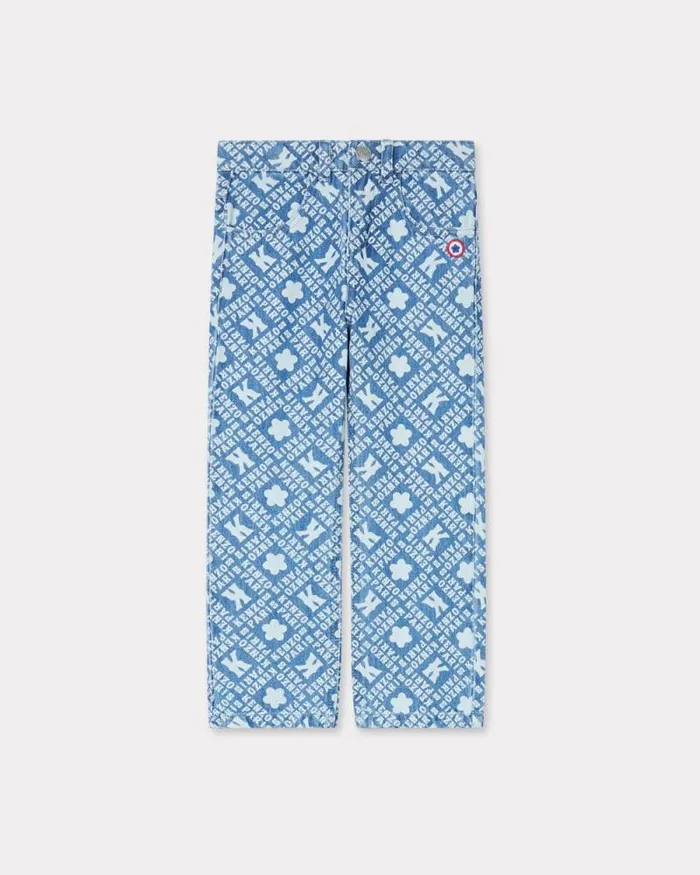 Kids Printed Jeans Blue Kenzo Pants And Shorts