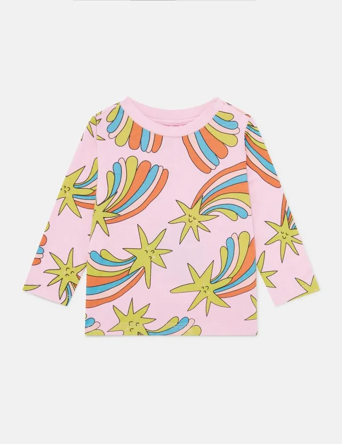 Kids Shooting Stars LongSleeved TShirt Multicolor Pink Stella McCartney Sweatshirt And TShirts Kids Shooting Stars LongSleeved TShirt Multicolor Pink Stella McCartney Sweatshirt And TShirts