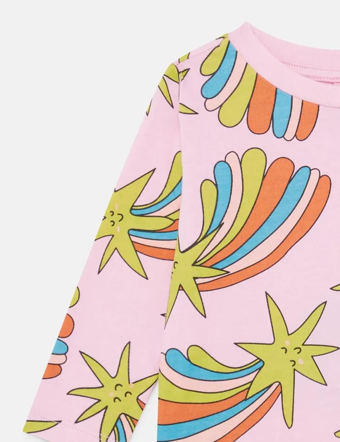 Kids Shooting Stars LongSleeved TShirt Multicolor Pink Stella McCartney Sweatshirt And TShirts Kids Shooting Stars LongSleeved TShirt Multicolor Pink Stella McCartney Sweatshirt And TShirts