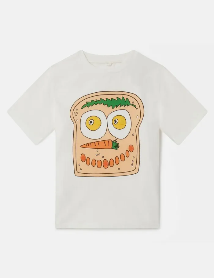 Kids Silly Sandwich TShirt Ivory Stella McCartney TShirts And Sweatshirt