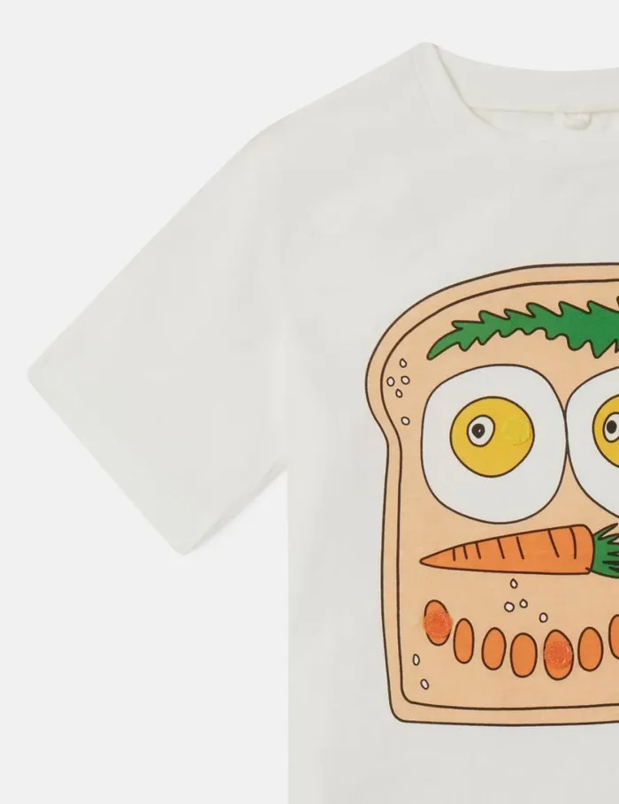 Kids Silly Sandwich TShirt Ivory Stella McCartney TShirts And Sweatshirt Kids Silly Sandwich TShirt Ivory Stella McCartney TShirts And Sweatshirt