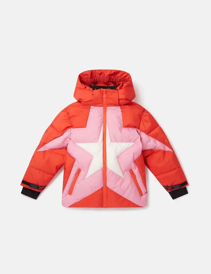 Kids Ski Star Puffer Coat Red Stella McCartney Outerwear