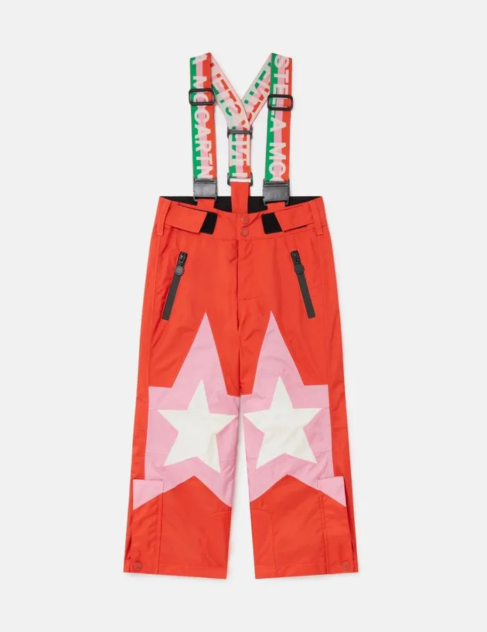 Kids Ski Star Salopettes Red Stella McCartney Pants and Shorts