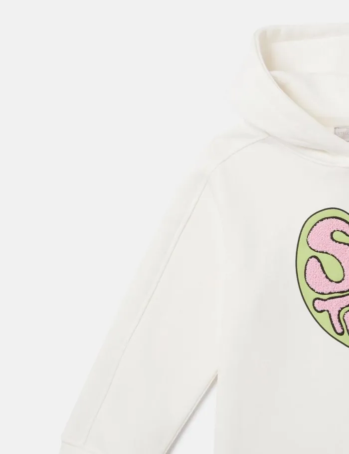 Kids Stella Graphic Appliqu Hoodie Ivory Stella McCartney Sweaters and Cardigans Kids Stella Graphic Appliqu Hoodie Ivory Stella McCartney Sweaters and Cardigans