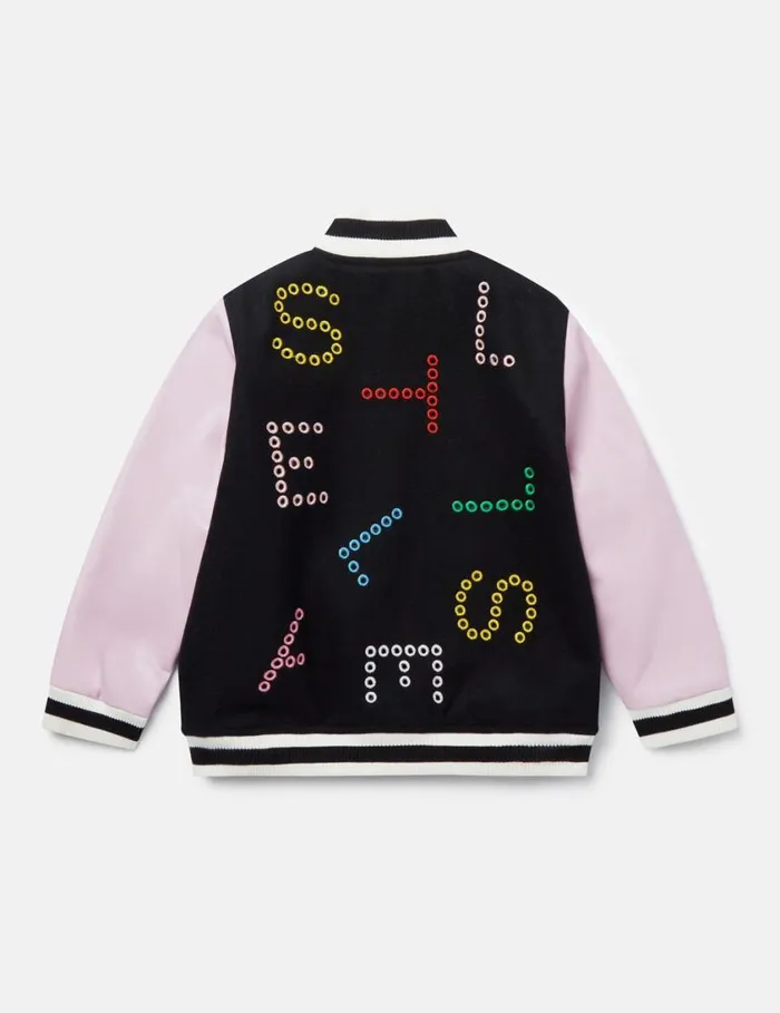 Kids Stella Pattern Bomber Jacket Lavender Stella McCartney Outerwear Kids Stella Pattern Bomber Jacket Lavender Stella McCartney Outerwear