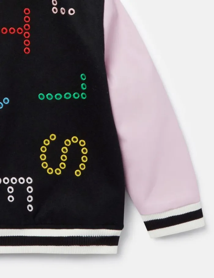 Kids Stella Pattern Bomber Jacket Lavender Stella McCartney Outerwear Kids Stella Pattern Bomber Jacket Lavender Stella McCartney Outerwear