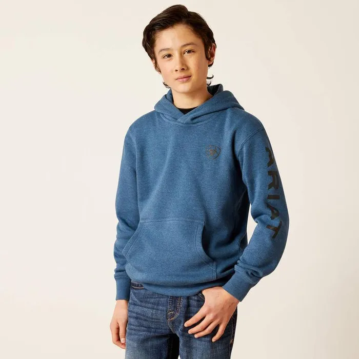 Kids Sweatshirts and Hoodies Ariat Ariat Logo Hoodie Poseidon