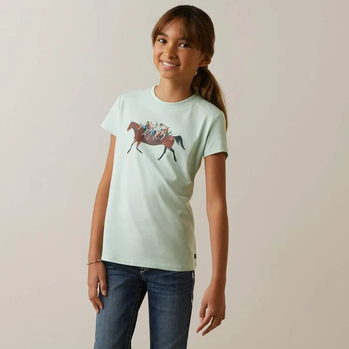 Kids TShirts and Polos Ariat Harmony TShirt Aqua Foam