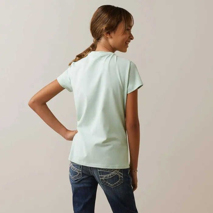 Kids TShirts and Polos Ariat Harmony TShirt Aqua Foam Kids TShirts and Polos Ariat Harmony TShirt Aqua Foam