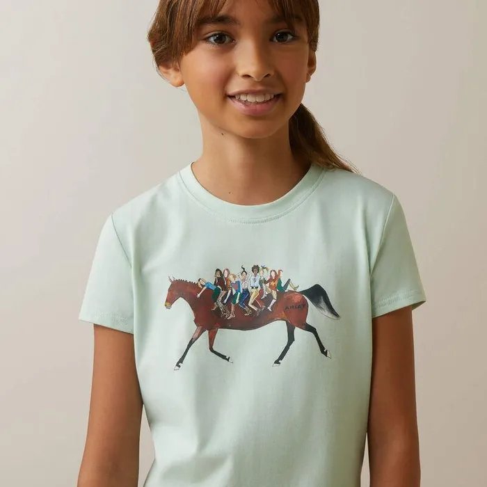 Kids TShirts and Polos Ariat Harmony TShirt Aqua Foam Kids TShirts and Polos Ariat Harmony TShirt Aqua Foam