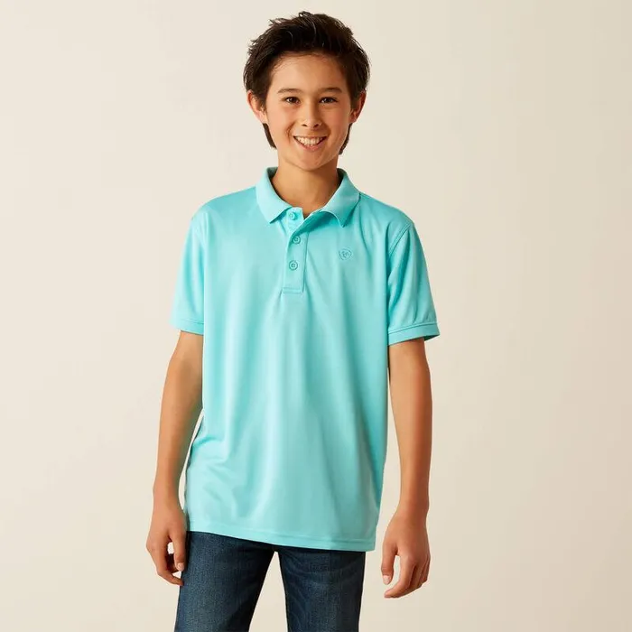 Kids TShirts and Polos Ariat TEK Polo Blue Radiance