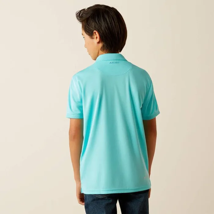 Kids TShirts and Polos Ariat TEK Polo Blue Radiance Kids TShirts and Polos Ariat TEK Polo Blue Radiance