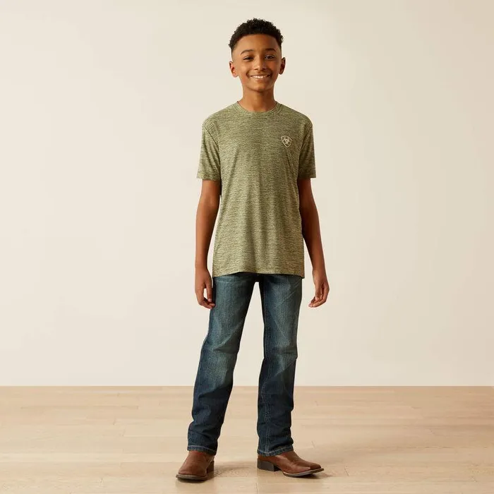Kids TShirts and Polos Ariat Tree Bark Camo Charger TShirt Dark Olive Kids TShirts and Polos Ariat Tree Bark Camo Charger TShirt Dark Olive