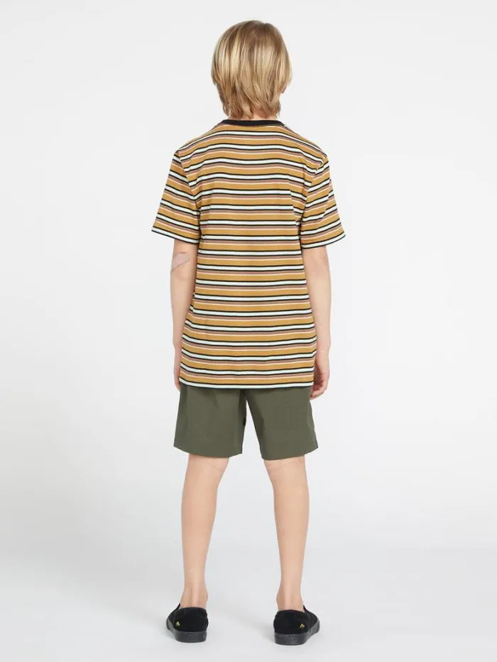 Kids TShirts and Tanks Volcom Big Boys Bright N Early Crew Short Sleeve Shirt 8211 Mustard