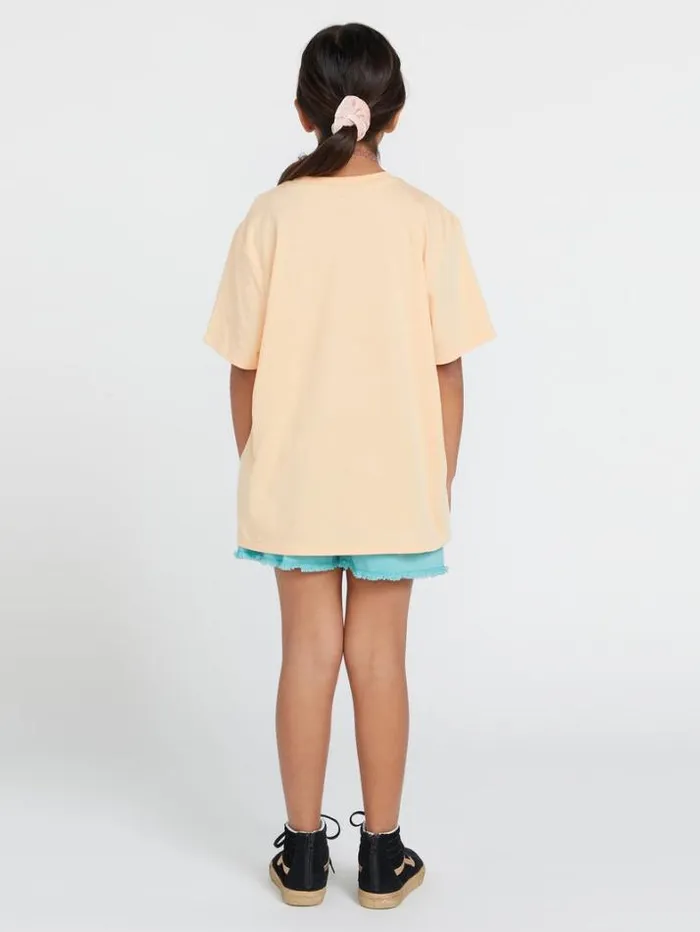 Kids TShirts and Tanks Volcom Girls Truly Stoked Boyfriend Tee 8211 Peach Bud