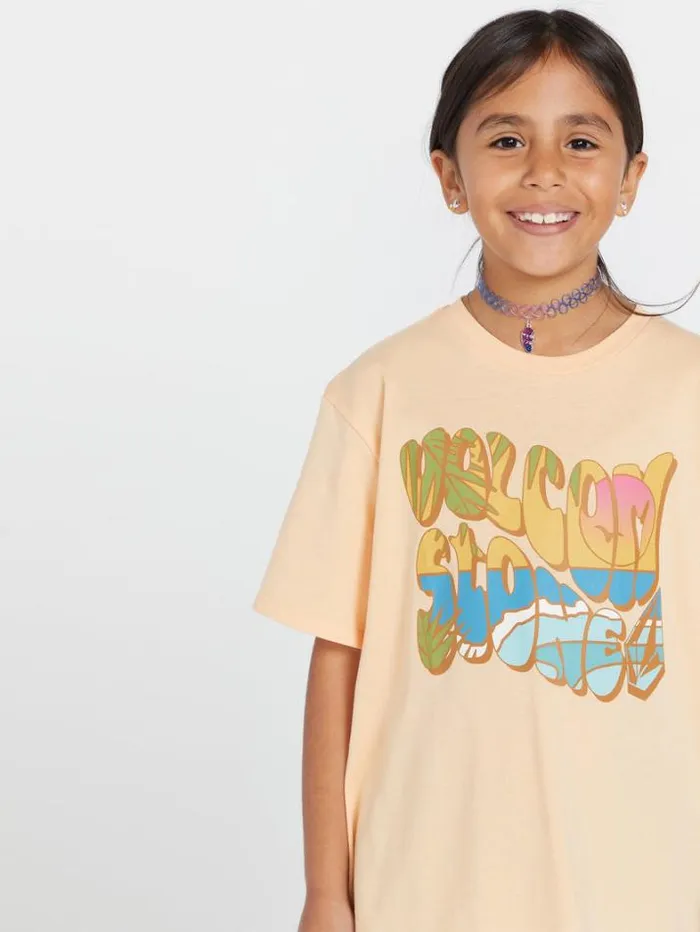 Kids TShirts and Tanks Volcom Girls Truly Stoked Boyfriend Tee 8211 Peach Bud