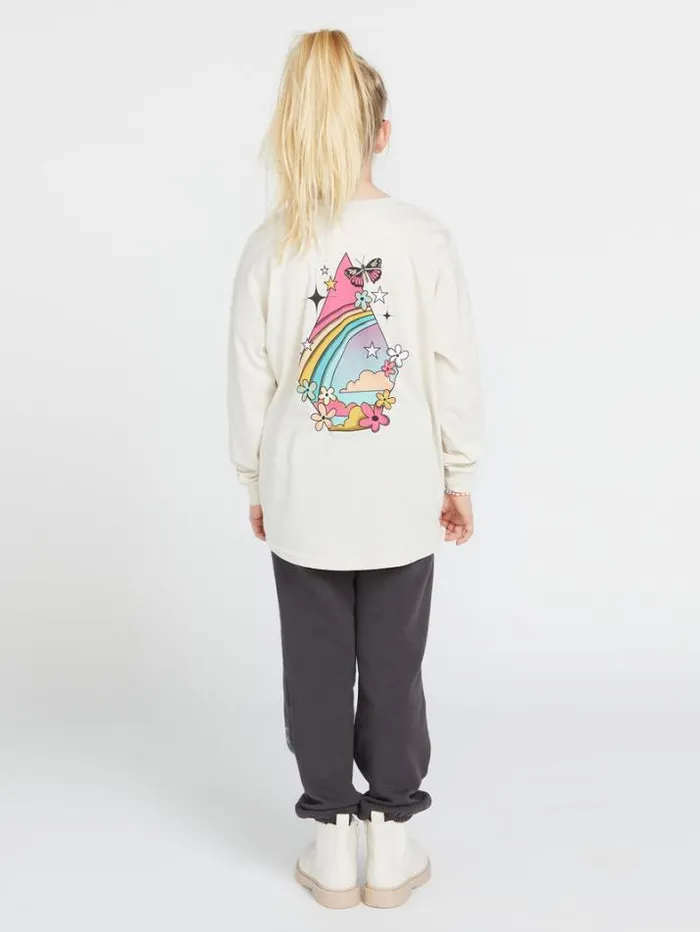 Kids TShirts and Tanks Volcom Girls Werkin Doubles Long Sleeve Shirt 8211 Cloud