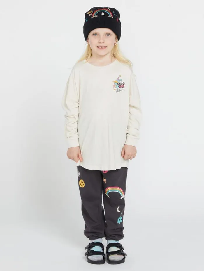 Kids TShirts and Tanks Volcom Girls Werkin Doubles Long Sleeve Shirt 8211 Cloud
