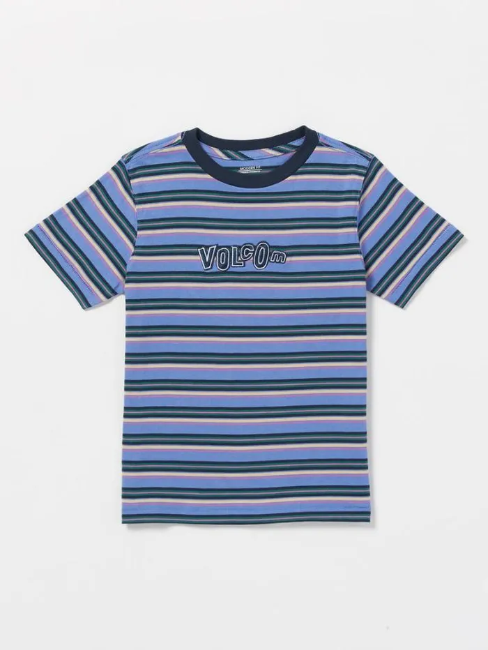 Kids TShirts and Tanks Volcom Little Boys Bright N Early Crew Short Sleeve Tee 8211 Denim