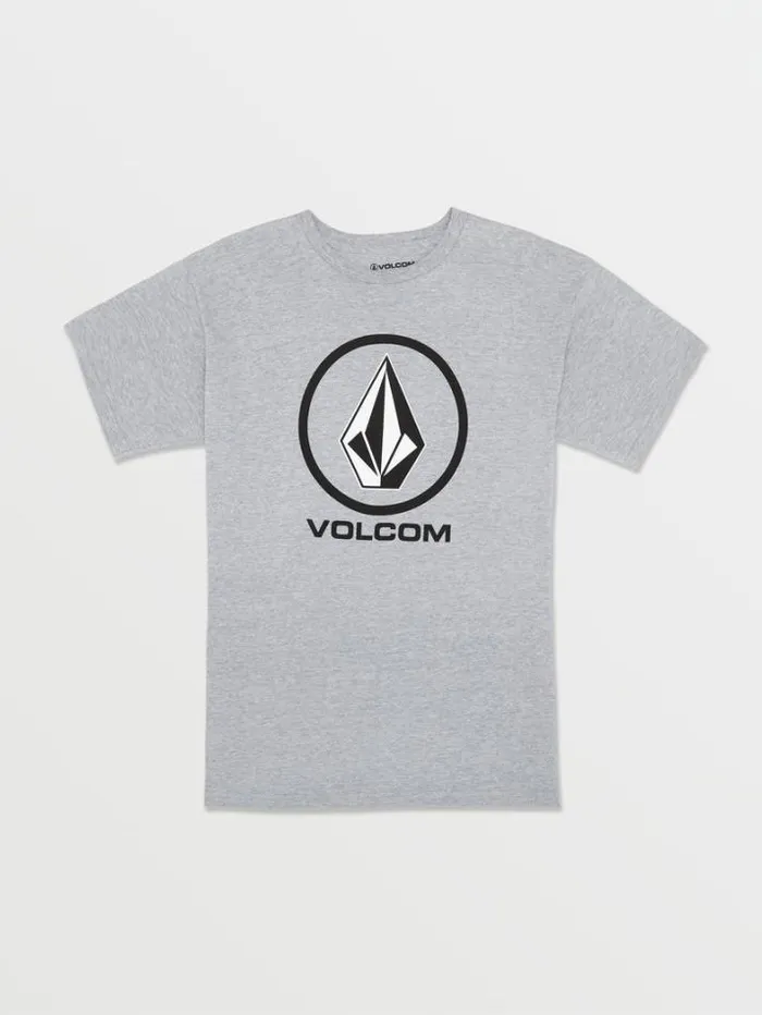 Kids TShirts and Tanks Volcom Little Boys Crisp Stone Short Sleeve Tee 8211 Heather Grey