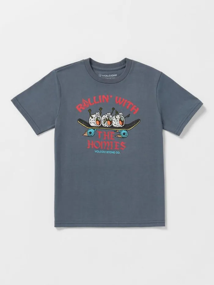 Kids TShirts and Tanks Volcom Little Boys Fresh Catch Short Sleeve Tee 8211 Dark Slate