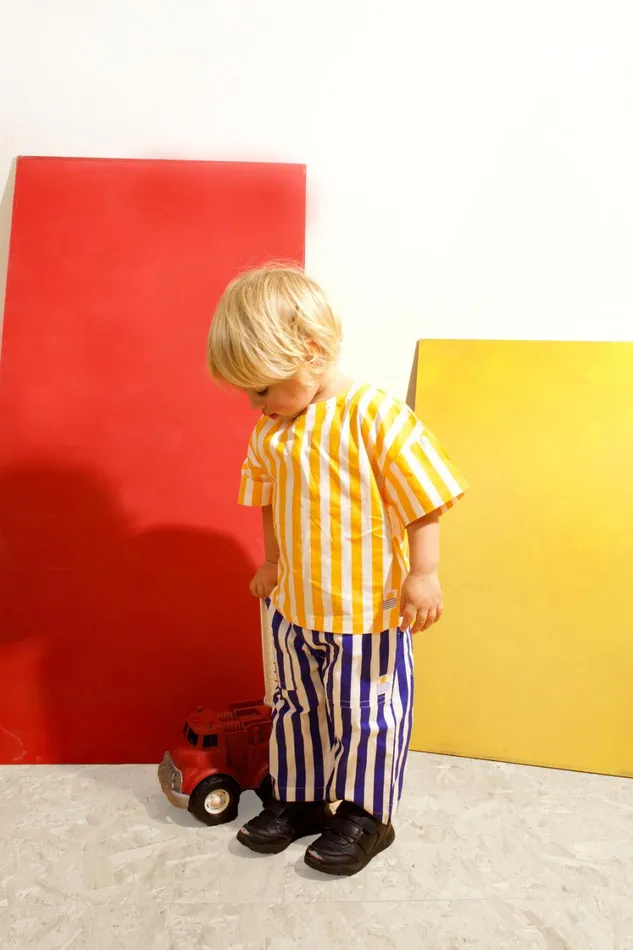 Kids Woodlea Trouser Blue Stripe Shop LF Markey Kids