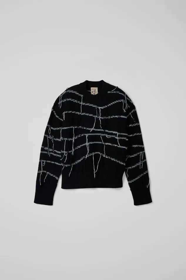 Knit Women Camper Melange Knit Sweater Black Organic Cotton Knit Sweater Knit Women Camper Melange Knit Sweater Black Organic Cotton Knit Sweater