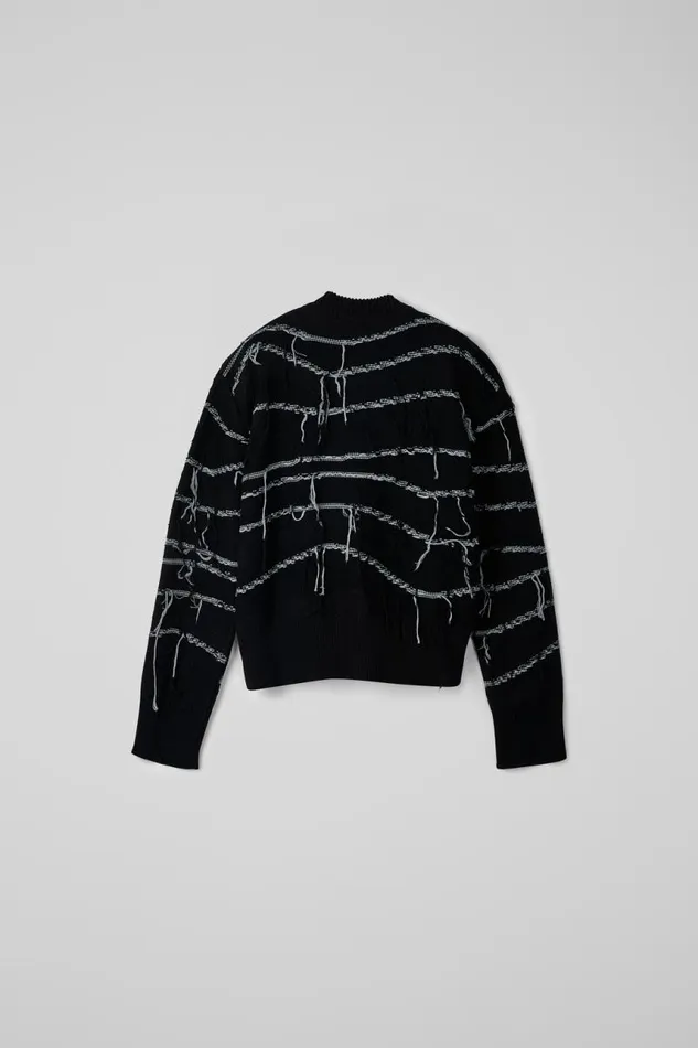 Knit Women Camper Melange Knit Sweater Black Organic Cotton Knit Sweater Knit Women Camper Melange Knit Sweater Black Organic Cotton Knit Sweater