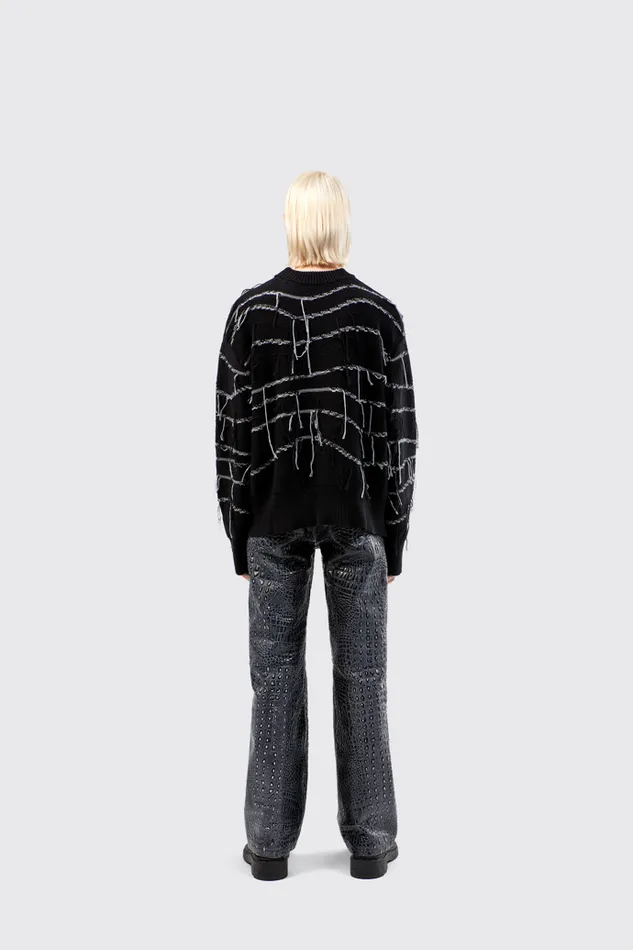 Knit Women Camper Melange Knit Sweater Black Organic Cotton Knit Sweater Knit Women Camper Melange Knit Sweater Black Organic Cotton Knit Sweater
