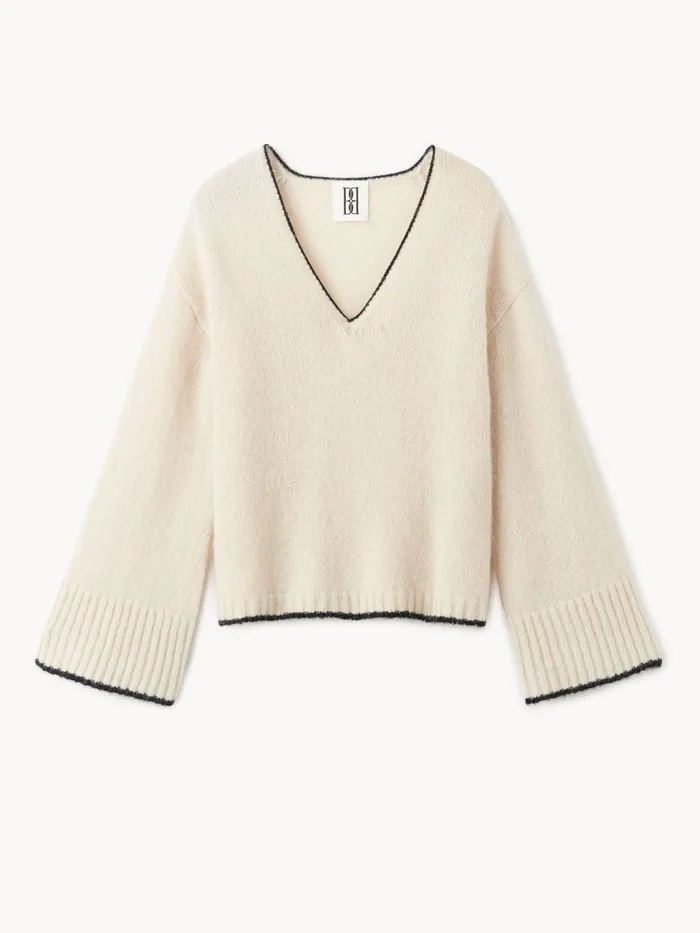 Knitwear Women By Malene Birger Cimone Sweater Oyster Gray Knitwear Women By Malene Birger Cimone Sweater Oyster Gray
