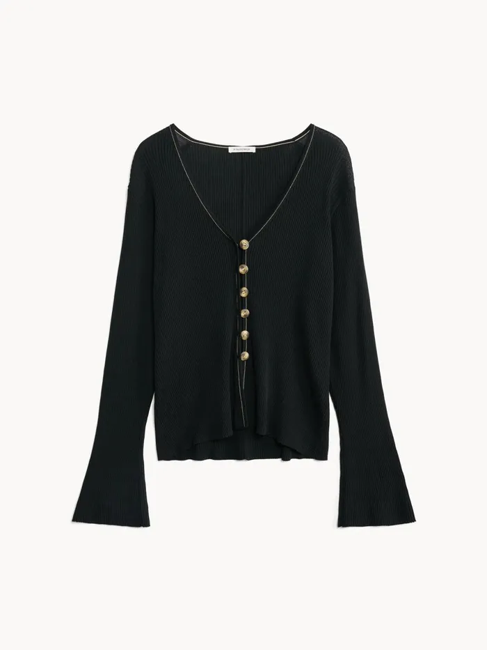 Knitwear Women By Malene Birger Cirella Cardigan Black Knitwear Women By Malene Birger Cirella Cardigan Black