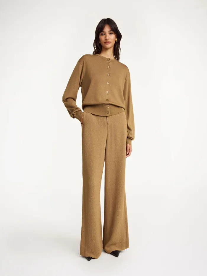 Knitwear Women By Malene Birger Montie Cardigan Light Brown