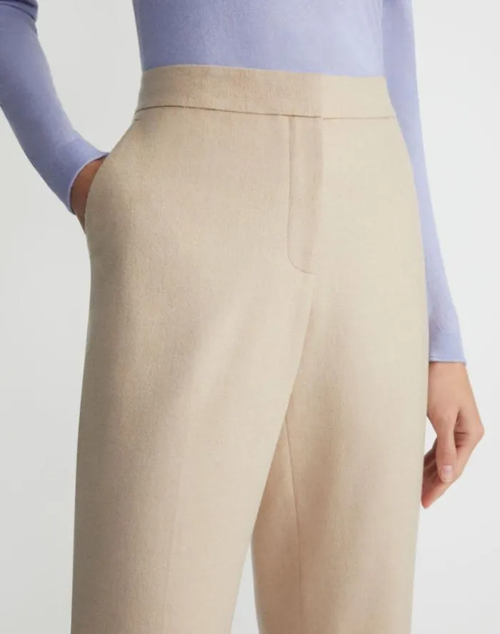 Lafayette 148 New York Camel Hair Clinton Ankle Pant Natural Ready To Wear Pants and Shorts