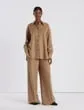 Lafayette 148 New York Camel Hair Drop Shoulder Shirt Jacket Camel Ready To Wear Blouses and Shirts