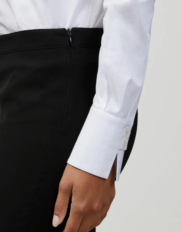 Lafayette 148 New York Finesse Crepe Bleecker Pant Black Ready To Wear Pants and Shorts