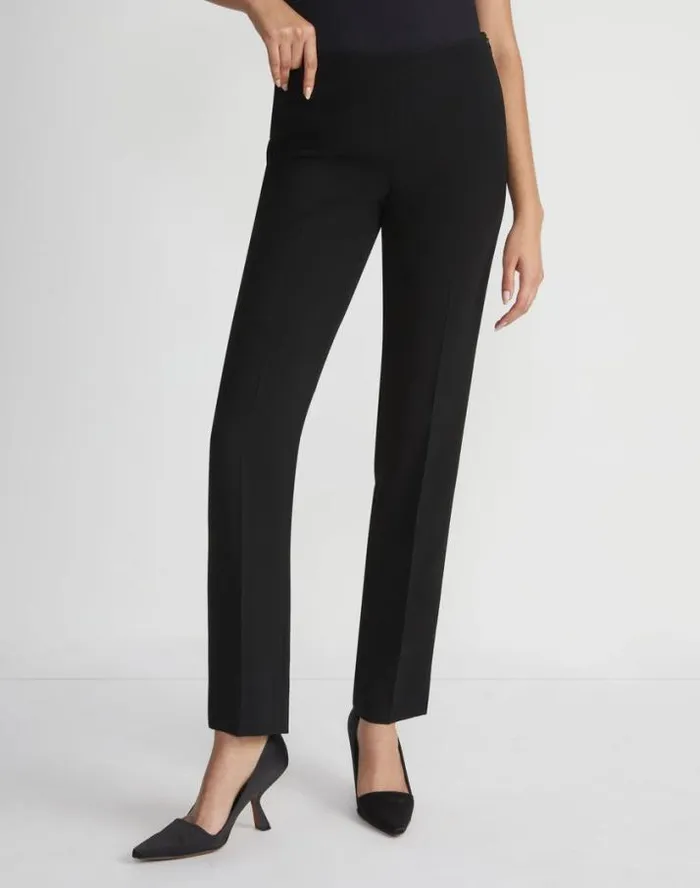 Lafayette 148 New York Finesse Crepe Bleecker Pant Black Ready To Wear Pants and Shorts