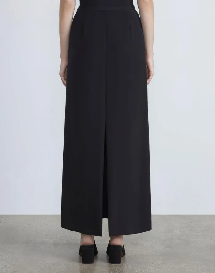 Lafayette 148 New York Organic Silk Stretch Crepe De Chine Skirt Black Ready To Wear Skirts
