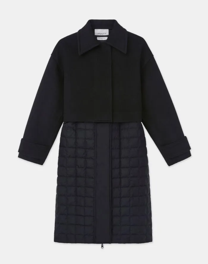 Lafayette 148 New York Recycled Poly Quilted Convertible Oversized Coat Black Ready To Wear Jackets and Blazers Lafayette 148 New York Recycled Poly Quilted Convertible Oversized Coat Black Ready To Wear Jackets and Blazers