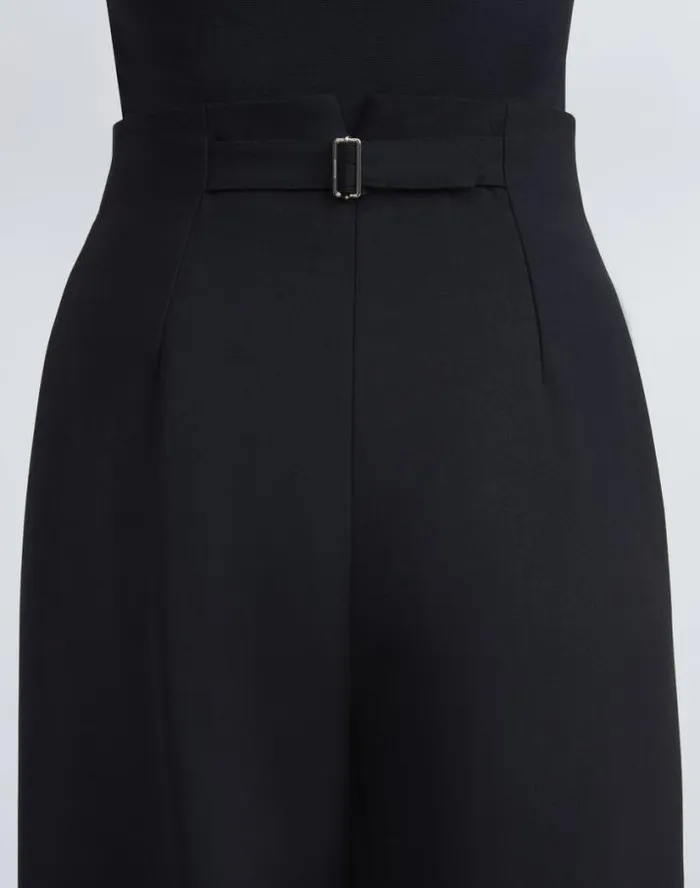 Lafayette 148 New York Responsible Wool Double Face Thames Pant Black Ready To Wear Suits