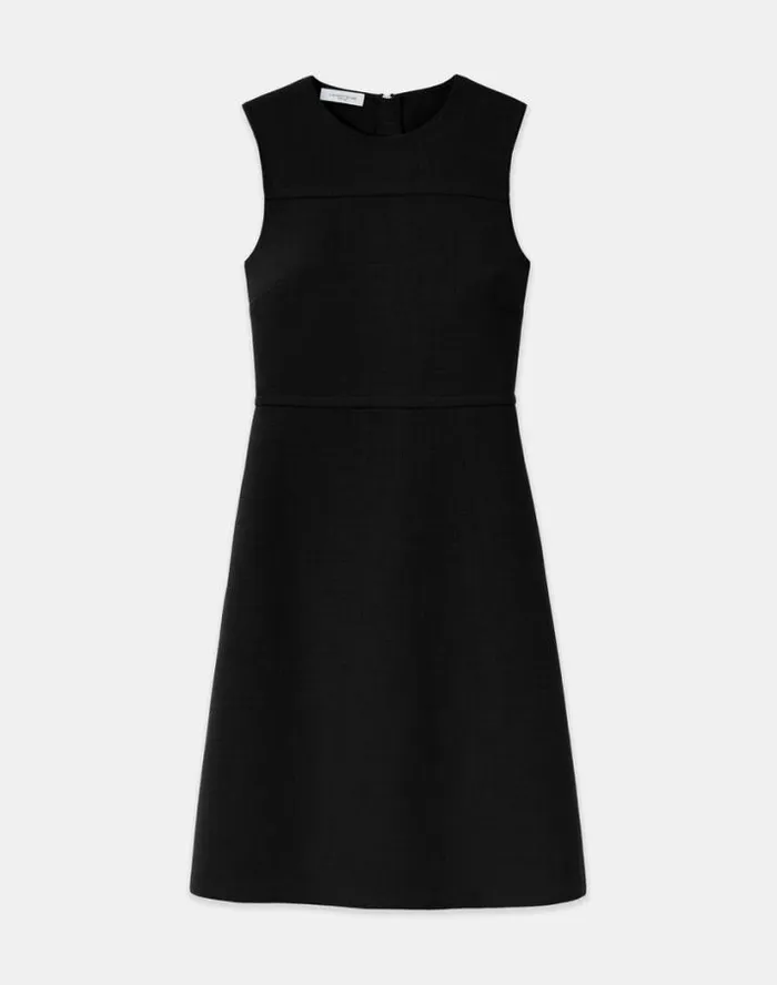 Lafayette 148 New York Responsible Wool Nouveau Crepe Sleeveless Dress Black Ready To Wear Dresses Lafayette 148 New York Responsible Wool Nouveau Crepe Sleeveless Dress Black Ready To Wear Dresses