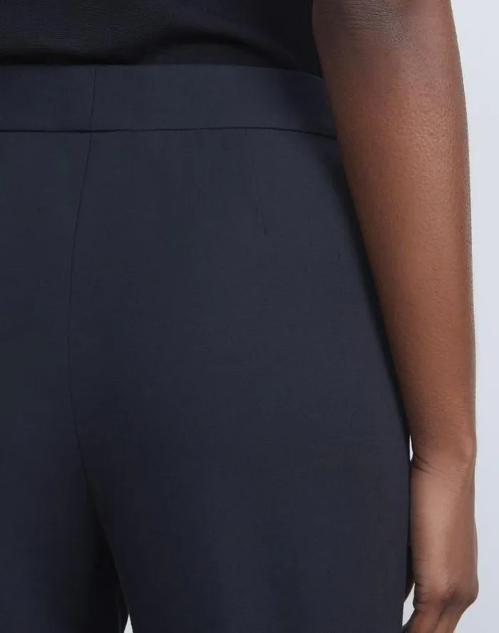 Lafayette 148 New York Stretch Twill Manhattan Skinny Ankle Pant Black Ready To Wear Pants and Shorts