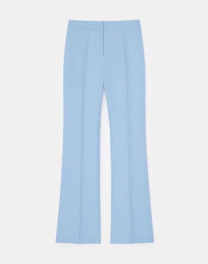 Lafayette 148 New York WoolSilk Crepe Gates Flared Ankle Pant Black Ready To Wear Pants and Shorts Lafayette 148 New York WoolSilk Crepe Gates Flared Ankle Pant Black Ready To Wear Pants and Shorts