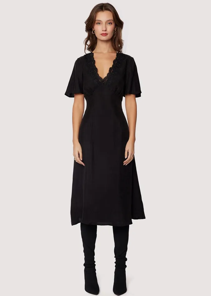 Lauretta Midi Dress Black Women Lost Wander Dresses