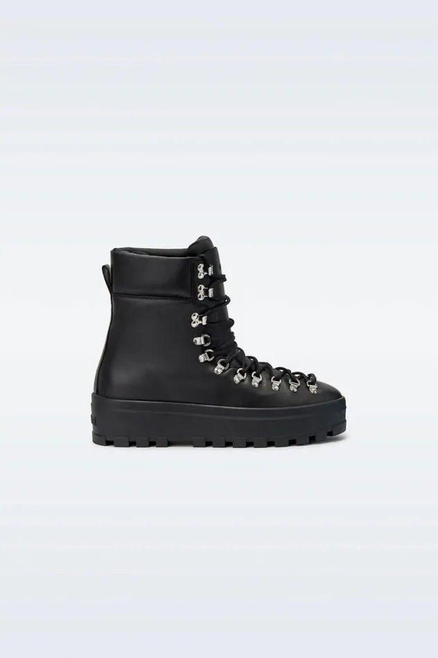 Leather Lined Boots Men Mackage BAINM Leather Midcalf Laceup Boots Black