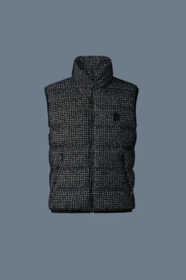 Light Down Jackets Men Mackage FISHERFLP Flocked Light Down Vest Blackwhite Light Down Jackets Men Mackage FISHERFLP Flocked Light Down Vest Blackwhite