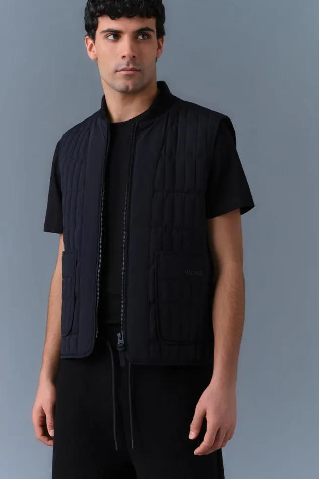Light Down Jackets Men Mackage LEVI Light Down Vertical Quilted Vest Black Light Down Jackets Men Mackage LEVI Light Down Vertical Quilted Vest Black