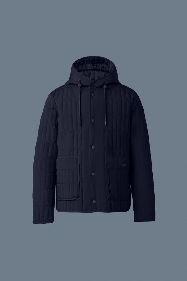 Light Down Jackets Men Mackage MILES Light Down Vertical Quilted Jacket Cream