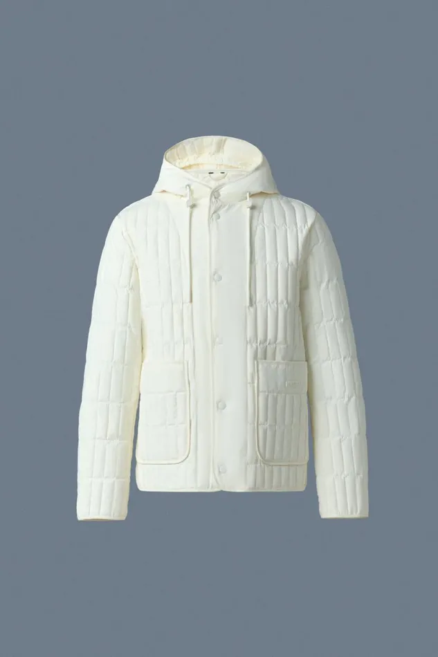 Light Down Jackets Men Mackage MILES Light Down Vertical Quilted Jacket Cream Light Down Jackets Men Mackage MILES Light Down Vertical Quilted Jacket Cream